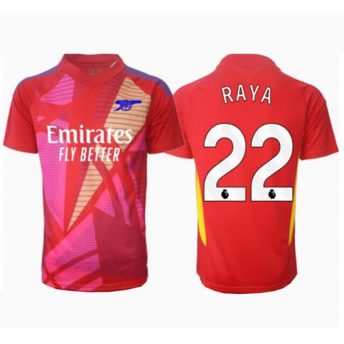 Fotbalové Dres Arsenal David Raya #22 Brankářské Venkovní 2024-25 Krátký Rukáv